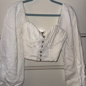 Sabo Skirt White Textured Blouse